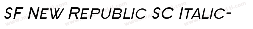 SF New Republic SC Italic字体转换